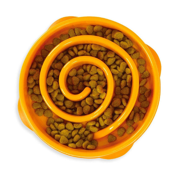 Outward Hound Fun Feeder Orange Swirl Dog Bowl Feeder (Medium)