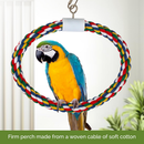 JW Pet Swing N' Perch Cotton Rope Bird Swing Toy for Birds - Woven Cable