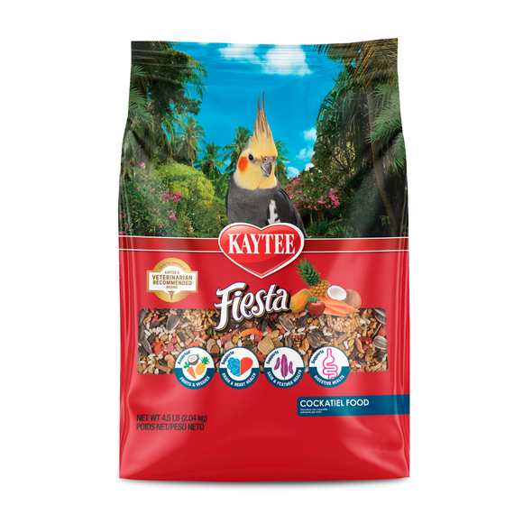 Kaytee Fiesta Cockatiel Bird Food - 4.5 lb - Bird Food 12