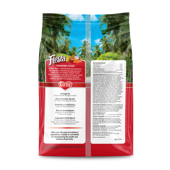 Kaytee Fiesta Parakeet Bird Food (2 lb) - Bird Food 11