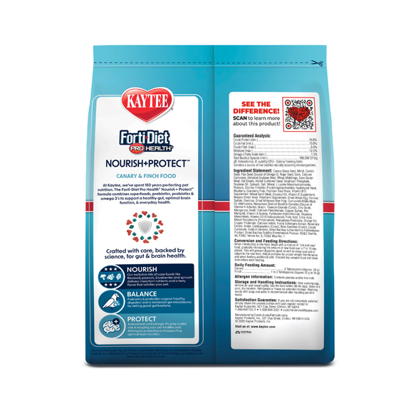 Kaytee Forti-Diet Pro Health Nourish + Protect Canary & Finch Bird Food (2 lb) - Bird Food 11
