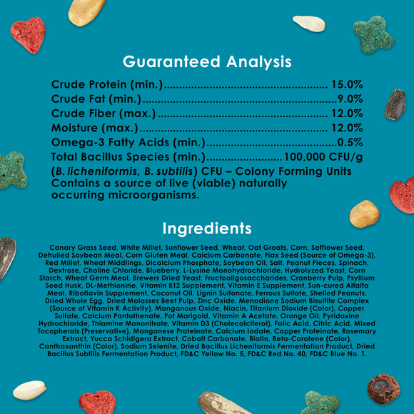 Kaytee Forti-Diet Pro Health Nourish + Protect Cockatiel Bird Food (5 lb) - Bird Food 9