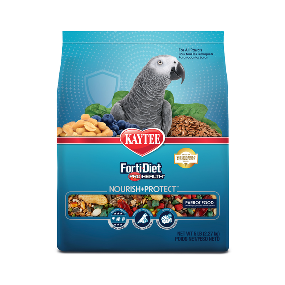 Kaytee Forti-Diet Pro Health Nourish + Protect Parrot Bird Food - 5 lb - Bird Food 1