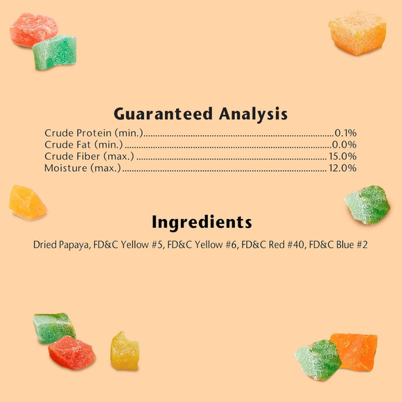 Kaytee Papaya Healthy Toppings for Pet Birds (2.5 oz) - Bird Treats 5