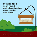 feeders near shrubs and tress