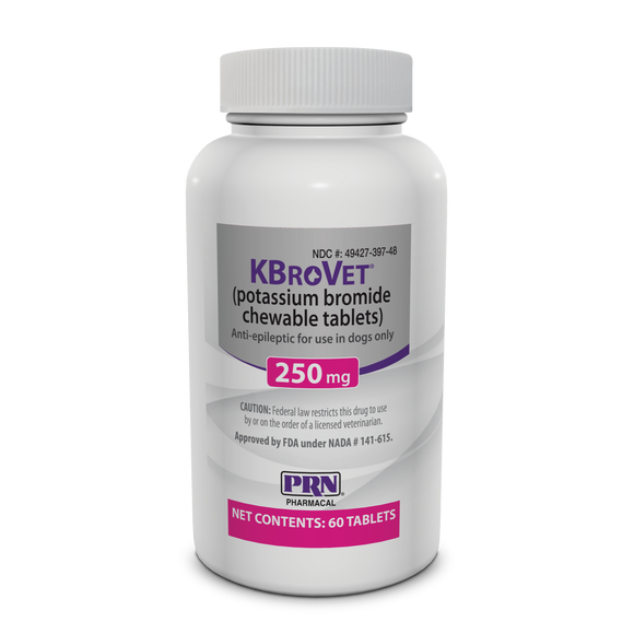 KBroVet (potassium bromide chewable tablets) for Dogs - 250-mg / 60 Count - Calming & Behavior 3