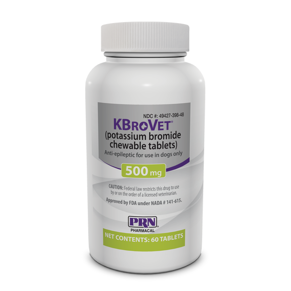 KBroVet (potassium bromide chewable tablets) for Dogs - 500-mg / 60 Count - Calming & Behavior 5