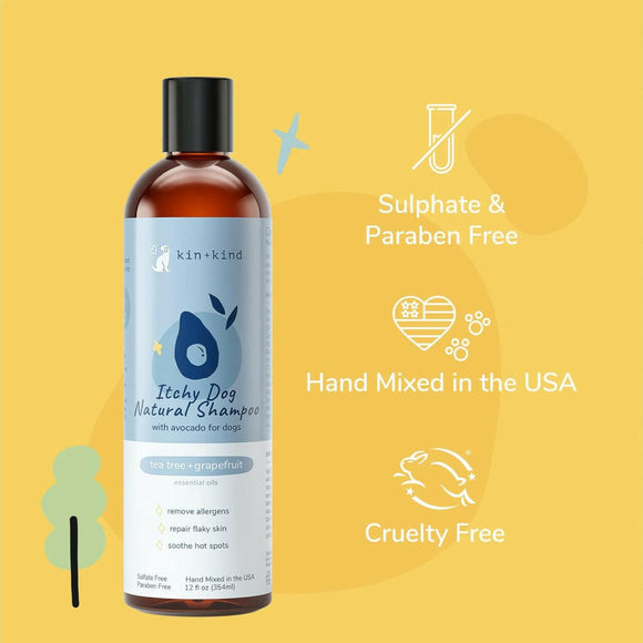 kin+kind Itchy Natural Tea Tree & Grapefruit Shampoo For Dog 