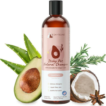 kin+kind Itchy Pet Rosemary Shampoo for Cats & Dogs (12 oz)
