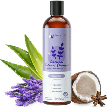 kin+kind Oatmeal Natural Lavender Shampoo for Dogs & Cats (12 oz)