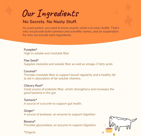 kin+kind Organic Healthy Poops Digestion Supplement for Cats & Dogs