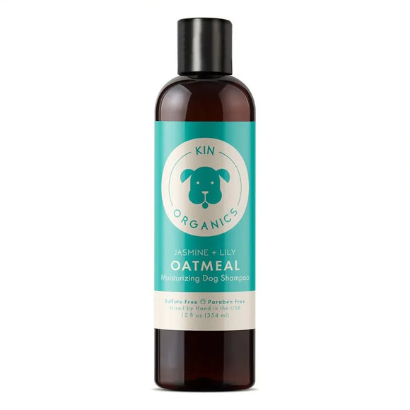 kin+kind Organics Jasmine & Lily Oatmeal Shampoo for Dogs (12 oz)