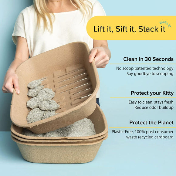Kitty Sift Disposable Sifting Litter Box