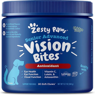 Zesty Paws Senior Advanced Vision Bites Supplement For Dog (90 ct)