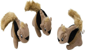 Outward Hound Squeakin Animals Squirrel Brown Dog Toy (3 pack)