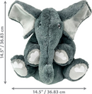 Kong Comfort Kiddos Elephant Squeaky Plush Toy For Dogs - Extra Large - Plush Dog Toys 6