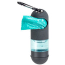 KONG water bottle with teal lid and pouch on a white background