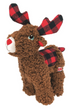 KONG Holiday Sherps Reindeer Plush Dog Toy - Flannel Print - Plush Dog Toys 2