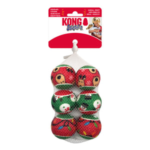 KONG Holiday SqueakAir Balls Dog Toys 6-pack - Dog Toys 1