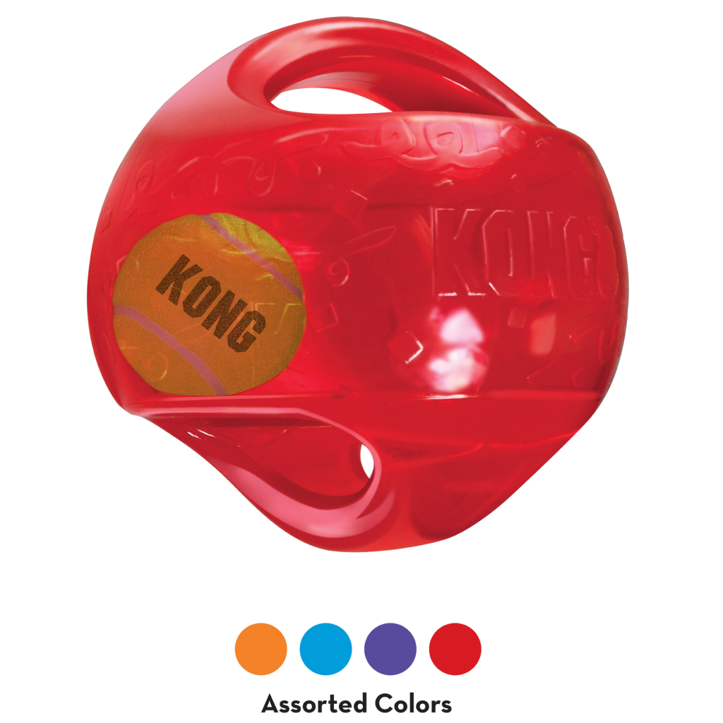 Kong Jumbler Ball Dog Toy, Orange, M