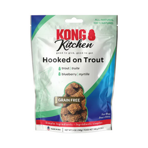 Kong Kitchen Hooked on Trout Grain-Free Trout & Blueberry Treats For Dogs (5 oz) - Dog Treats 1