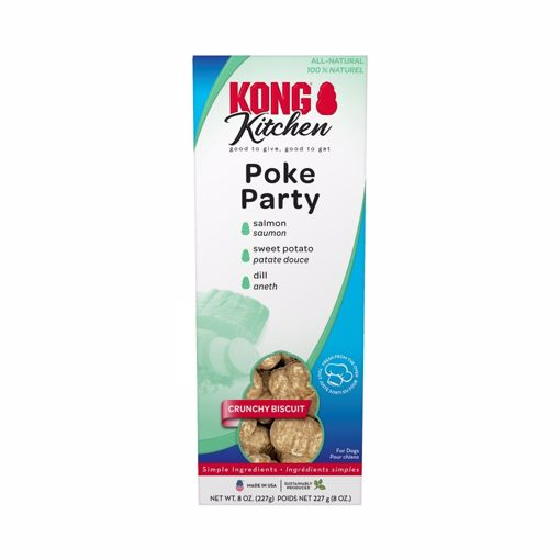 Kong Kitchen Poke Party Salmon Sweet Potato & Dill Crunchy Biscuits for Dogs (8 oz) - Dog Treats 1