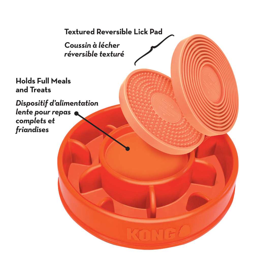 KONG Licks Mealtime Treat Toy - Slow Feeder & Lick Pad for Dogs