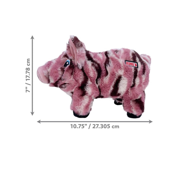 KONG Low Stuff Stripes Pig Plush Dog Toy - Dog Toy 2