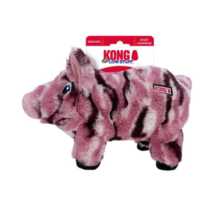 KONG Low Stuff Stripes Pig Plush Dog Toy - Dog Toy 1