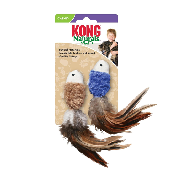 KONG Naturals Crinkle Fish Catnip Cat Toy 2 pack - Dog Toy 1