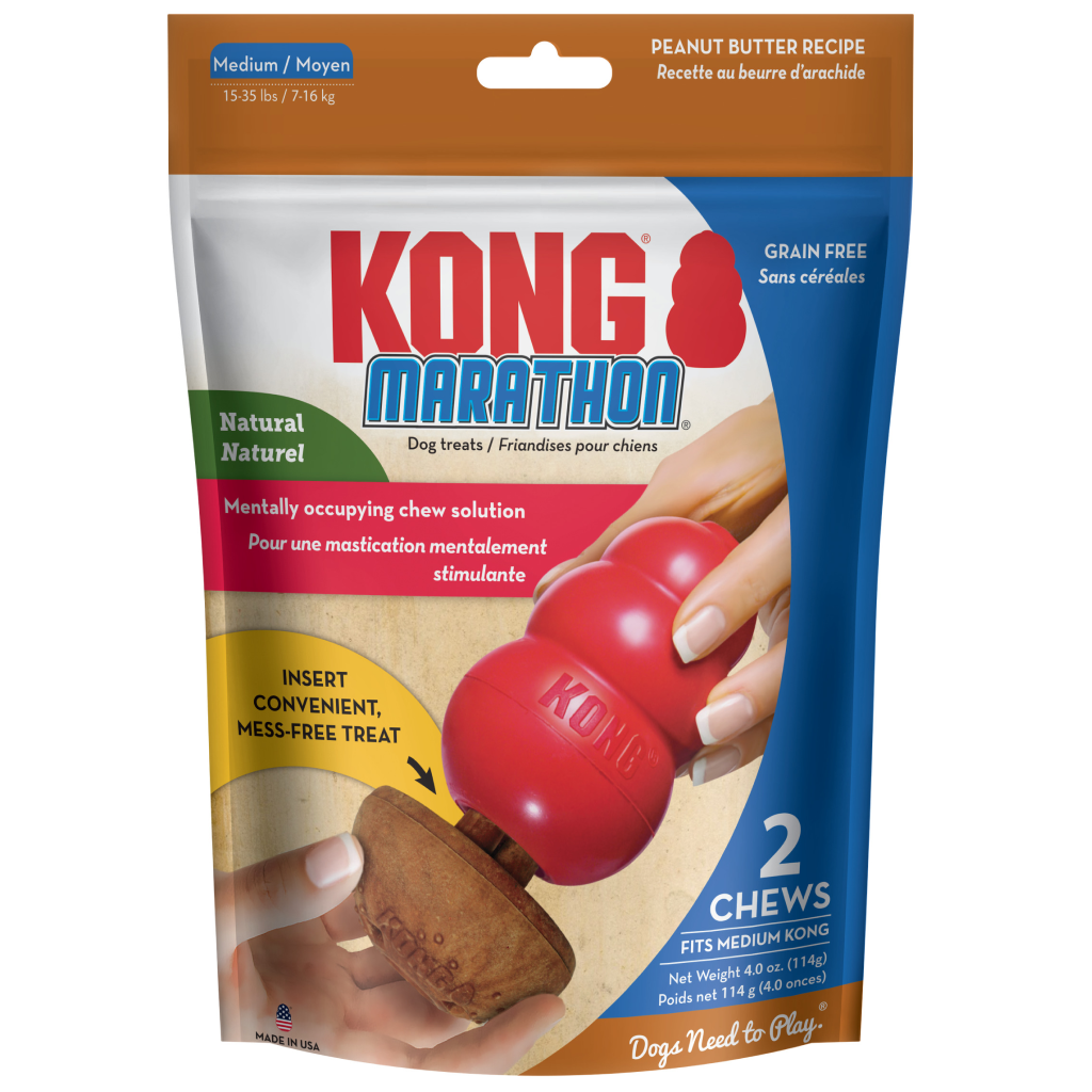 Kong Peanut Butter Marathon Treats for Dogs - Natural Grain-Free Chew