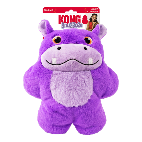 KONG Snuzzles Squeaker Toy For Dogs - Hippo (X-large) - Plush Dog Toys 15
