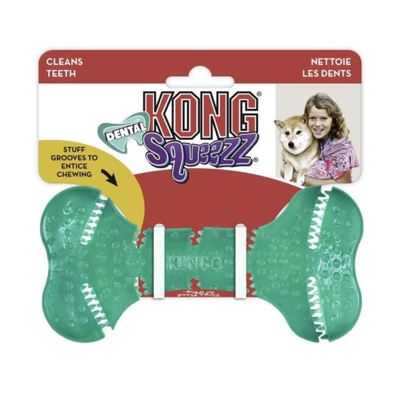 KONG Squeezz Dental Bone Toy for Dogs - Dog Toy 3