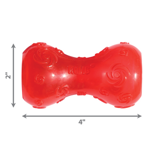 Kong Squeezz Dumbbell Toy For Dog-Small (color varies)