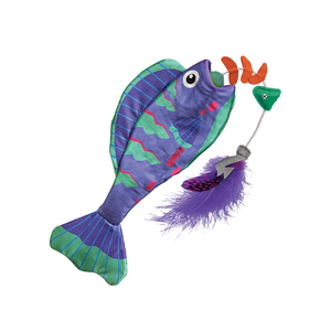 KONG Wrangler Angler Fish Cat Toy Assorted Colors - Dog Toy 1