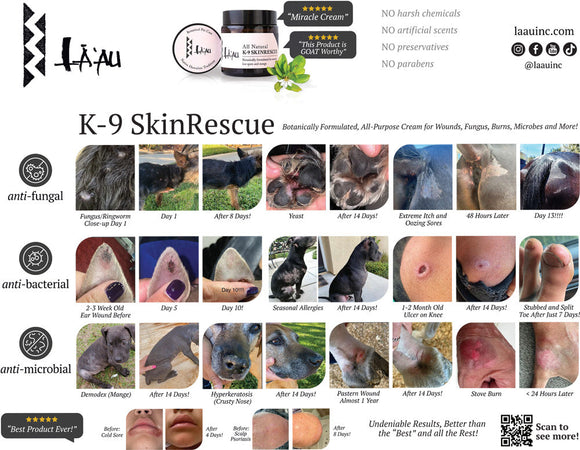 LAAU All Natural K-9 Skin Rescue - Dog Skin & Coat Supplements 5