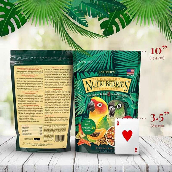 Lafeber Tropical Fruit Nutri-Berries Conure Food 10-oz - Bird Food 5