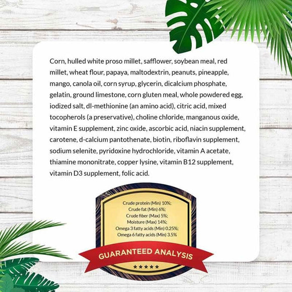Lafeber Tropical Fruit Nutri-Berries Conure Food 10-oz - Bird Food 6