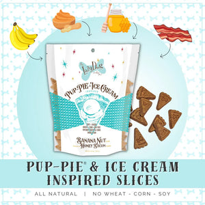 Lazy Dog Pup-PIE & Ice Cream Banana Nut Slice with Honey & Bacon Treats for Dog (5 oz) - Dog Treats 2