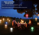 LED Jellyfish Night Light - Rechargeable Ambient Decoration Lamp, Modern Mood Lighting, Nightstand LED for Bedroom Indoor Use Home Decor .
