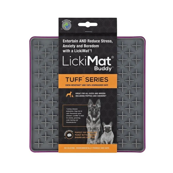 LickiMat TUFF Buddy Lick Mat for Dogs - Purple - Dog Lick & Snuffle Mats 1