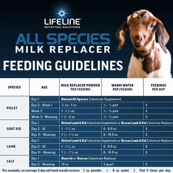 Lifeline All Species Milk Replacer - Farm Animal Health Care & Wellness 4