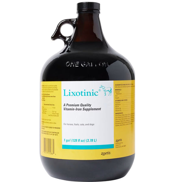 Lixotinic Liquid Vitamin & Mineral Supplement for  Horses, Cats and Dogs - 1 Gallon or 3.78L