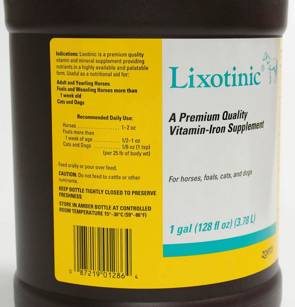 Lixotinic Vitamin-Iron Supplement for Horses Cats and Dogs (Gallon) - Pet Vitamins & Supplements 3