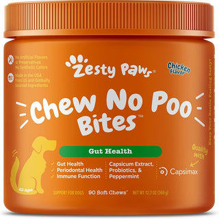 Zesty Paws Chew No Poo Bites Chicken Flavored Chews for Dogs (90 ct)