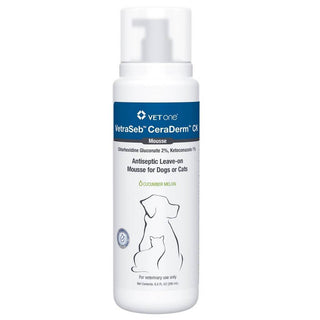 VetraSeb CeraDerm CK Antiseptic Mousse for Cats & Dogs (6.8 oz)