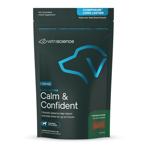 Long Lasting Calm & Confident Chews for Dogs - 50 soft chews - Dog Supplements & Vitamins 1