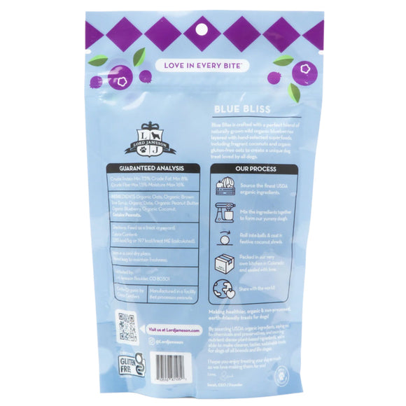 Lord Jameson Blue Bliss Organic Blueberry Soft & Chewy Treats Dog (6 oz)