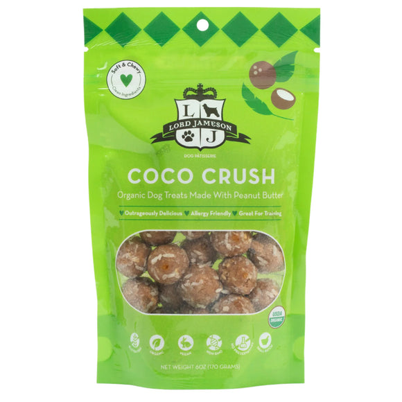 Lord Jameson Coco Crush Organic Coconut & Peanut Butter Soft & Chewy Treats For Dog  (6 oz)