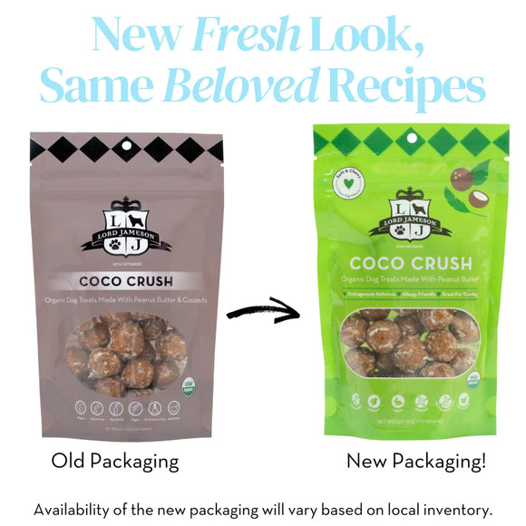 Lord Jameson Coco Crush Organic Coconut & Peanut Butter Soft & Chewy Treats For Dog  (6 oz)